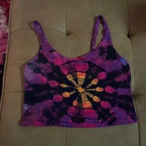 Tye Dye cage backed crop top